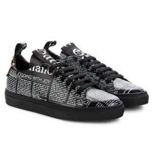 JOHN GALLIANO
Newspaper-Print Leather Sneakers